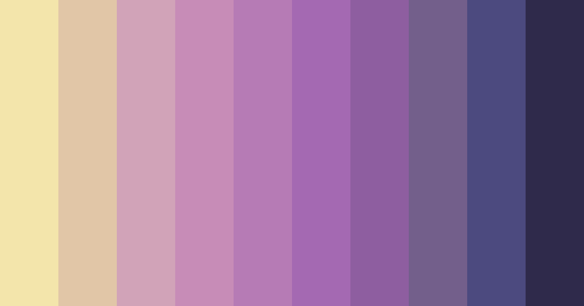 Download shades of purple color palette PNG image (landscape)