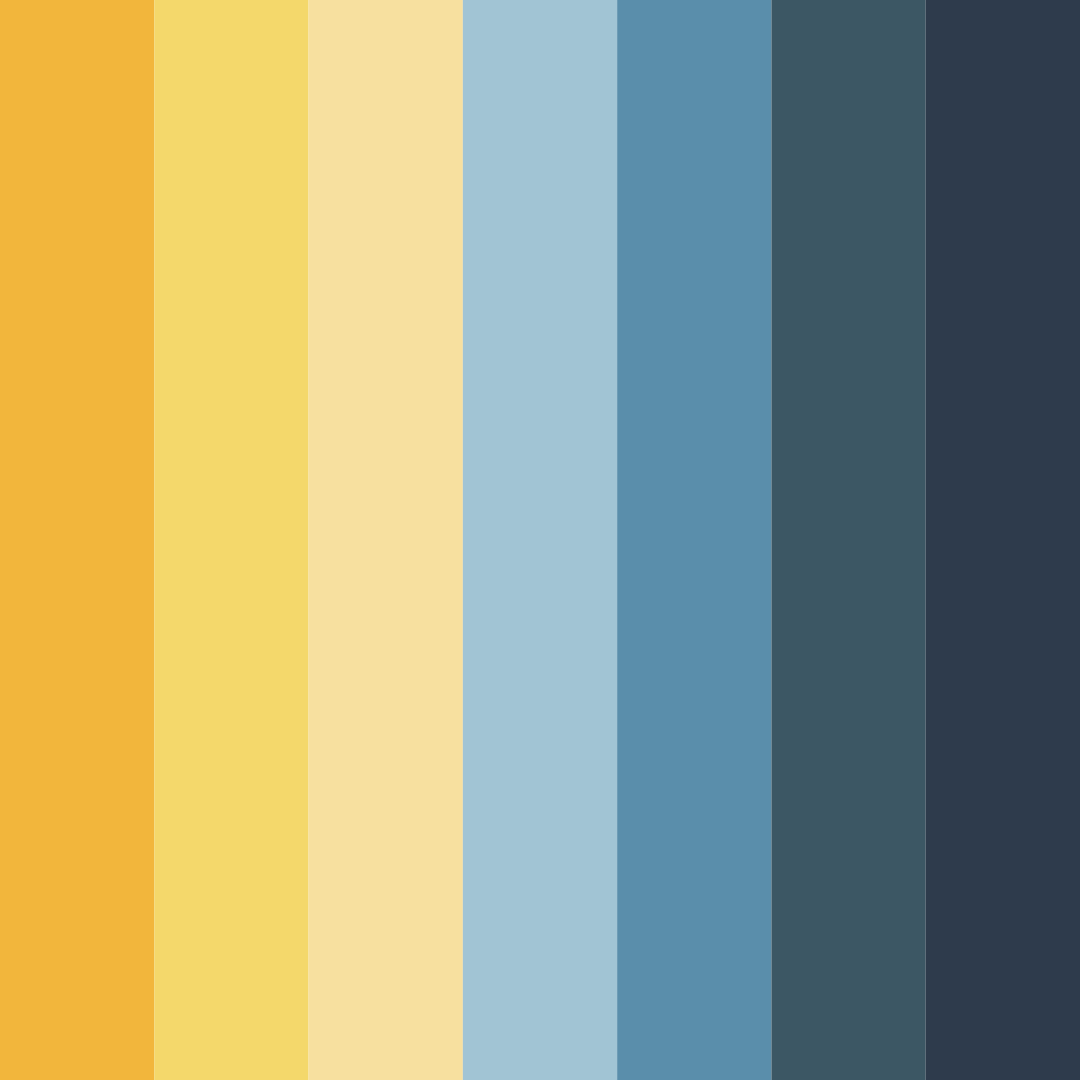 Download contrasting blue color palette PNG image (square)