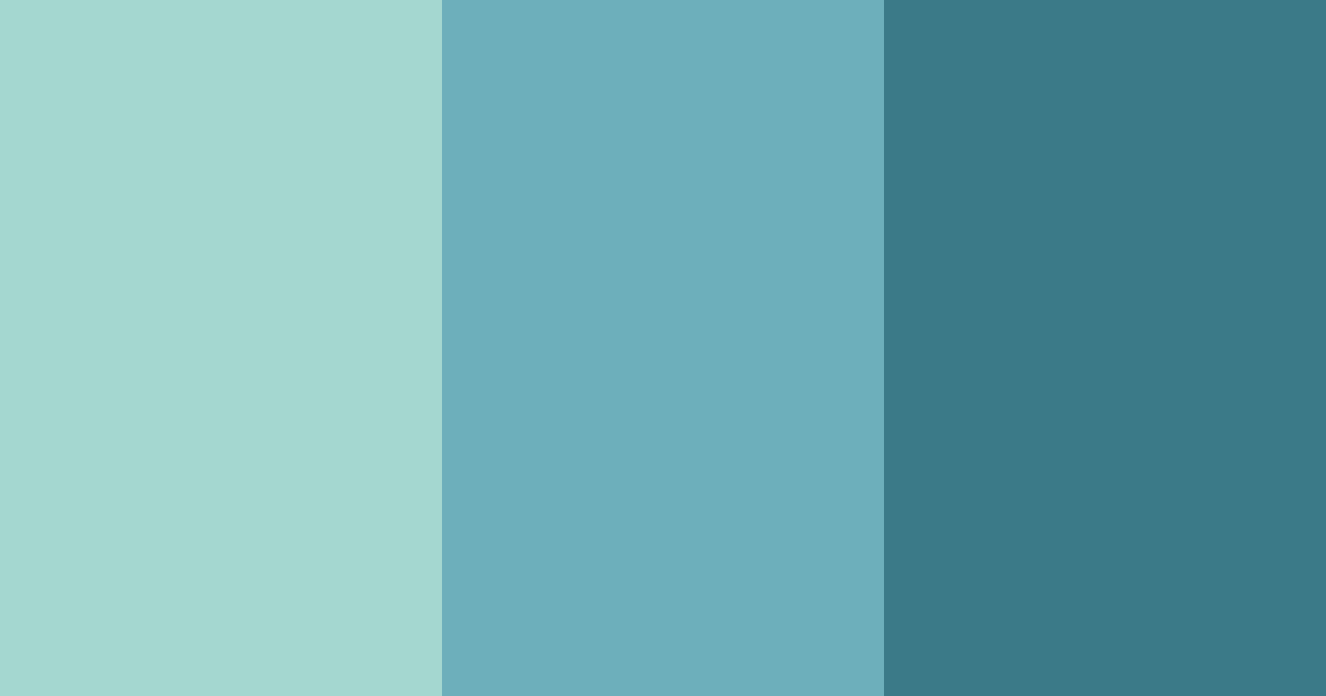 Download turquoise shades color palette PNG image (landscape)