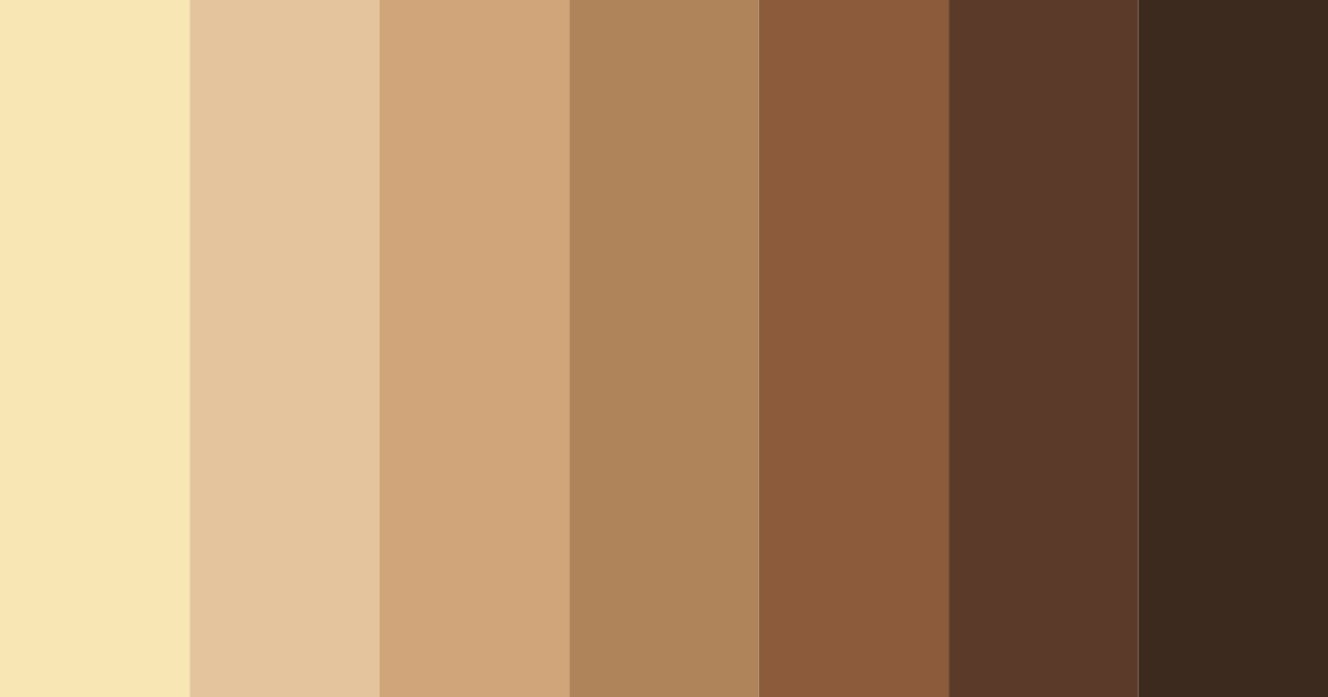 Download shades of brown color palette PNG image (landscape)