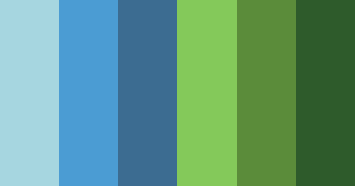 Download shades of blue green color palette PNG image (landscape)