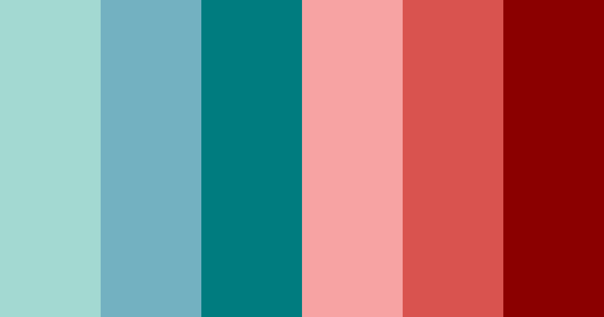 Download shades of blue green red color palette PNG image (landscape)