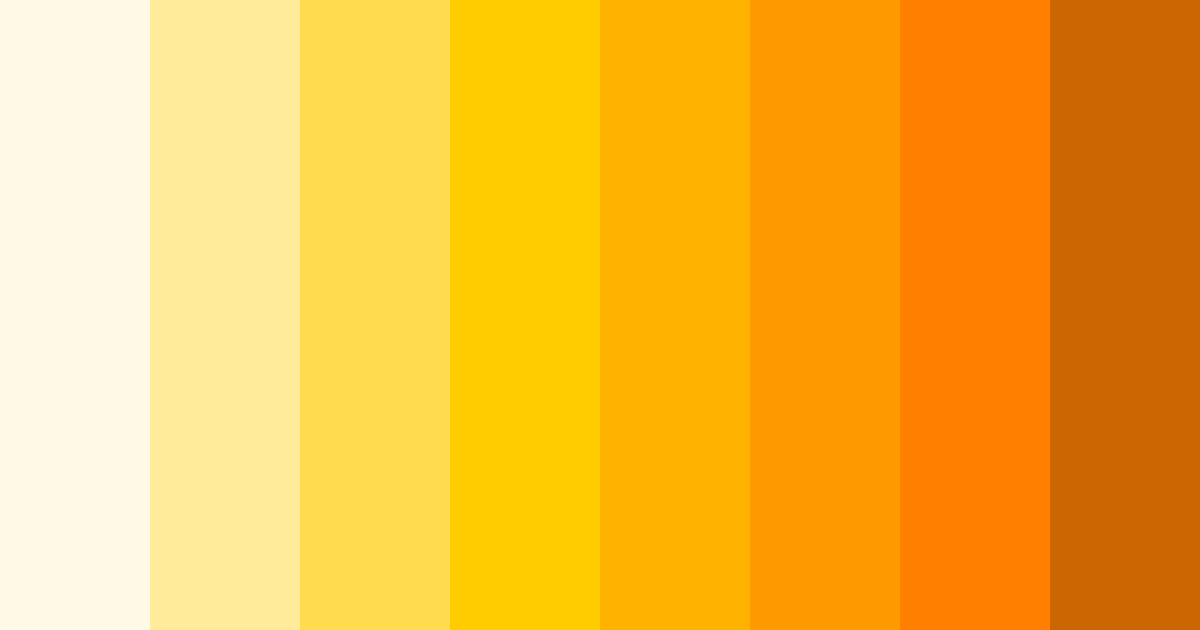 Download bright orange yellow color palette PNG image (landscape)