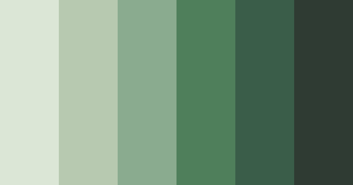 Download shades of green gray color palette PNG image (landscape)
