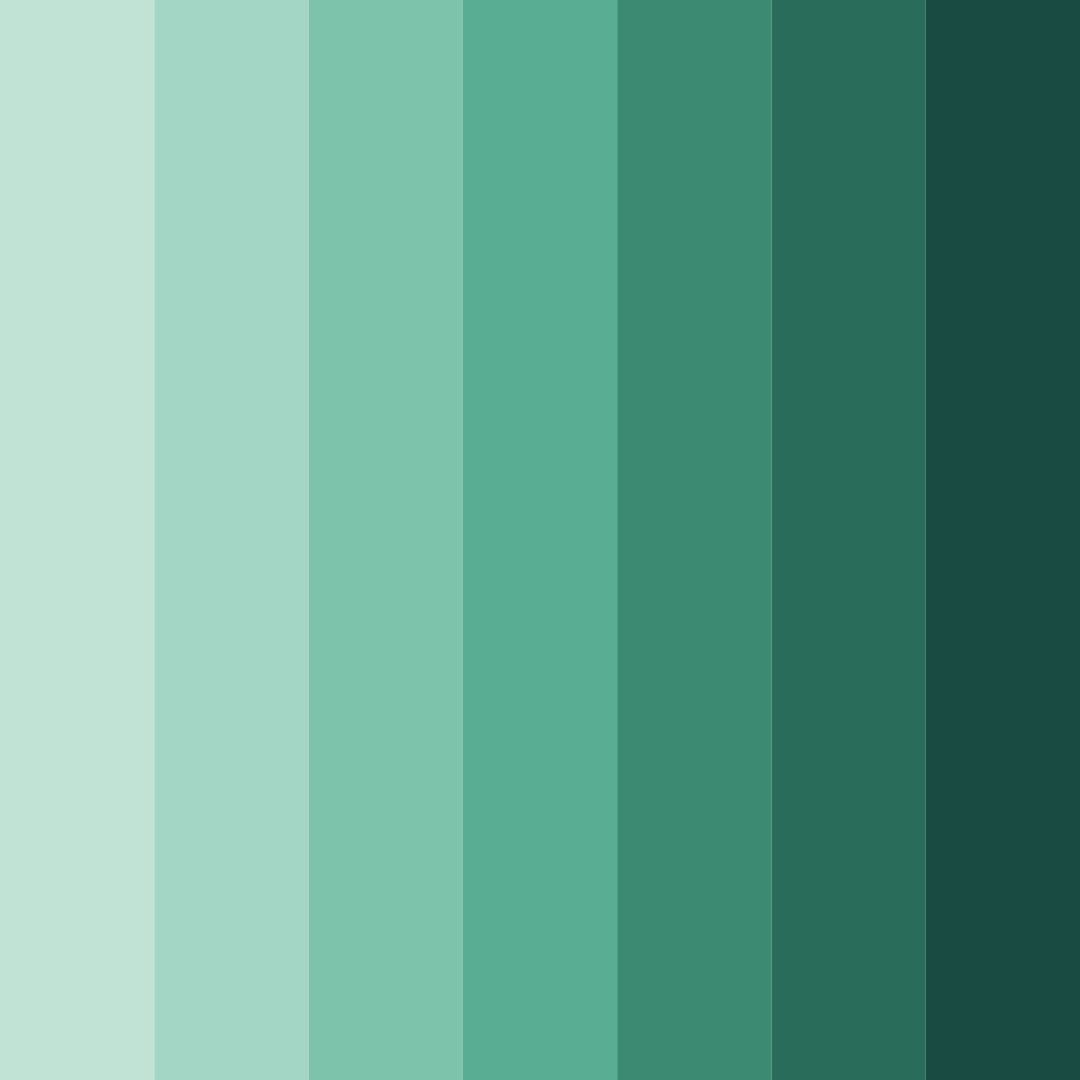 Download shades of taffine green color palette PNG image (square)