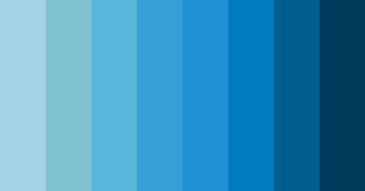 Download blue ocean shades color palette PNG image (landscape)