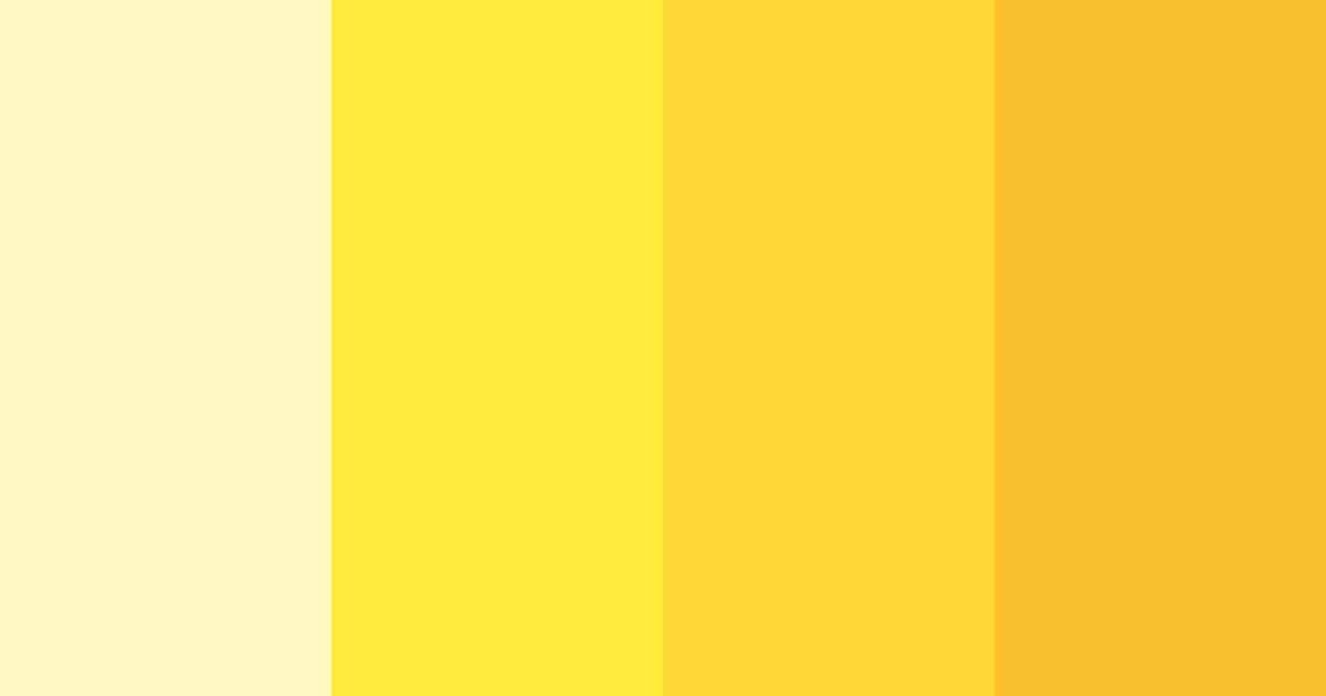 Download bright yellow color palette PNG image (landscape)