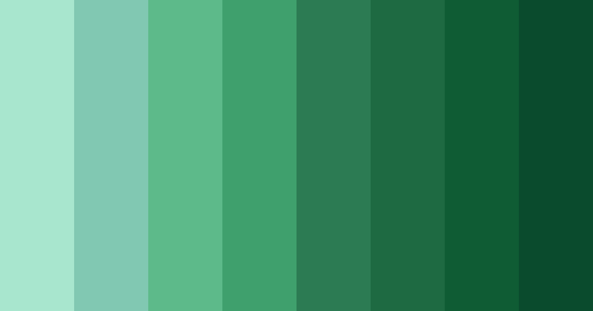 Download dark green color palette PNG image (landscape)