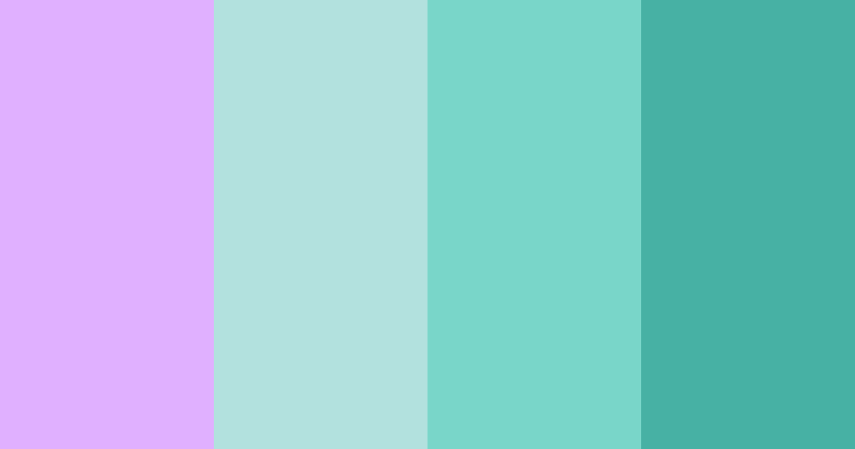 Download teal breeze color palette PNG image (landscape)