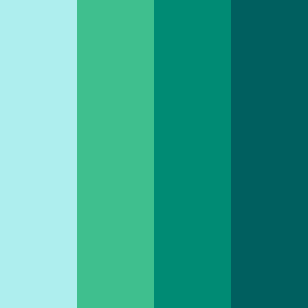 Download teal ocean color palette PNG image (square)