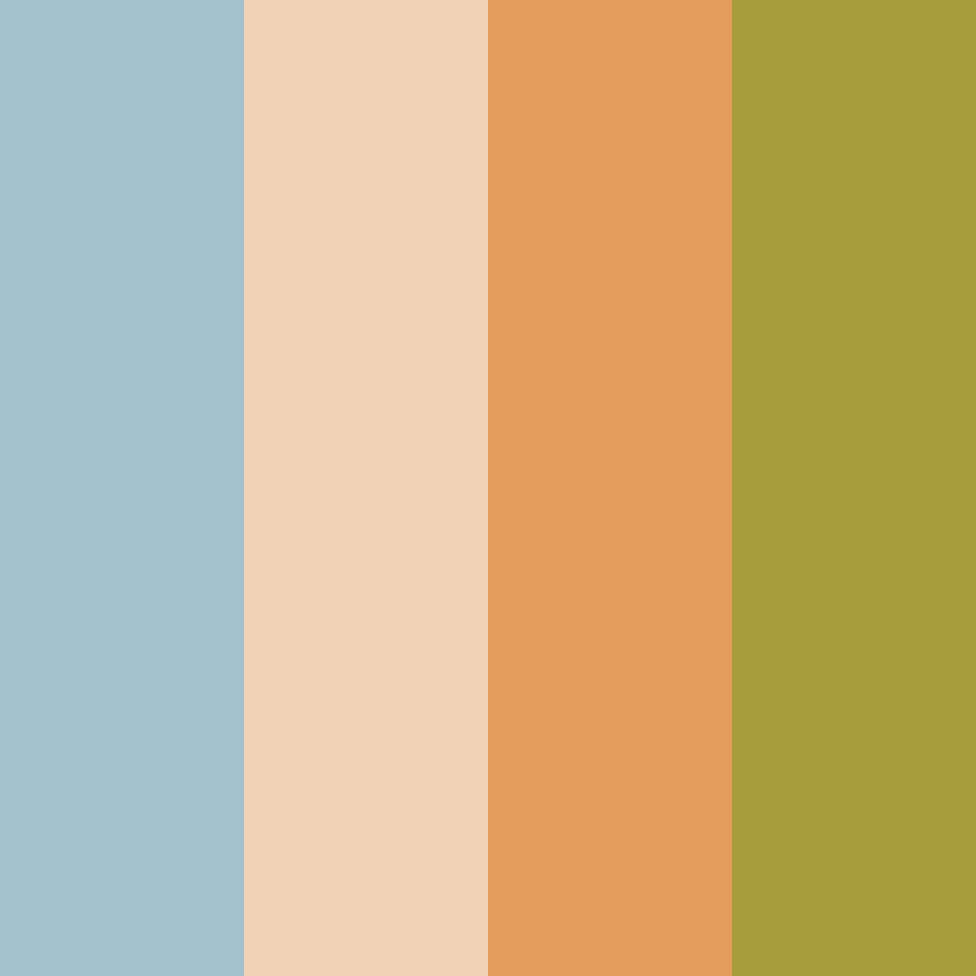 Download desert sunset color palette PNG image (square)