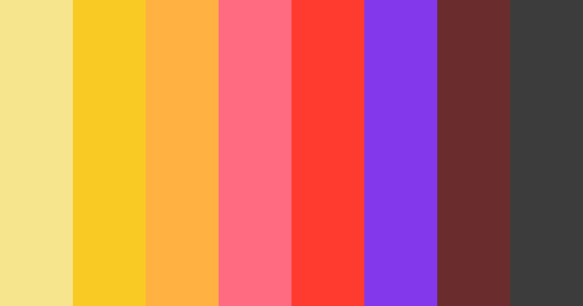 Download rainbow yellow color palette PNG image (landscape)