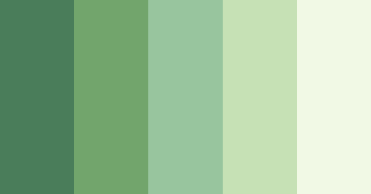 Download shades of green color palette PNG image (landscape)