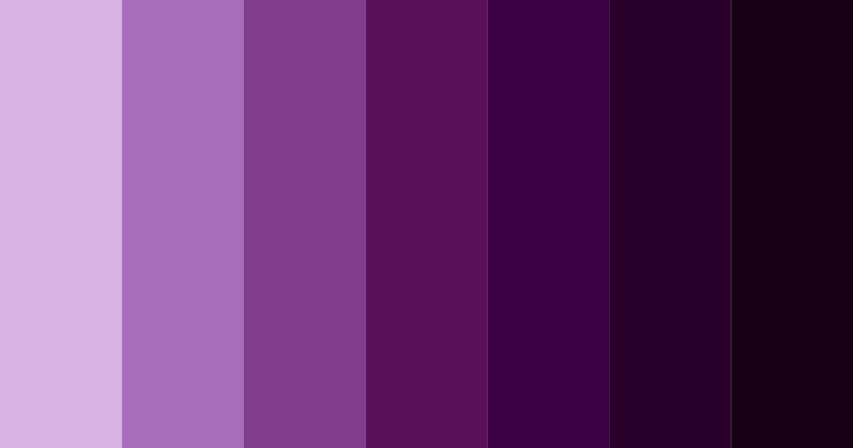 Download shades of purple color palette PNG image (landscape)