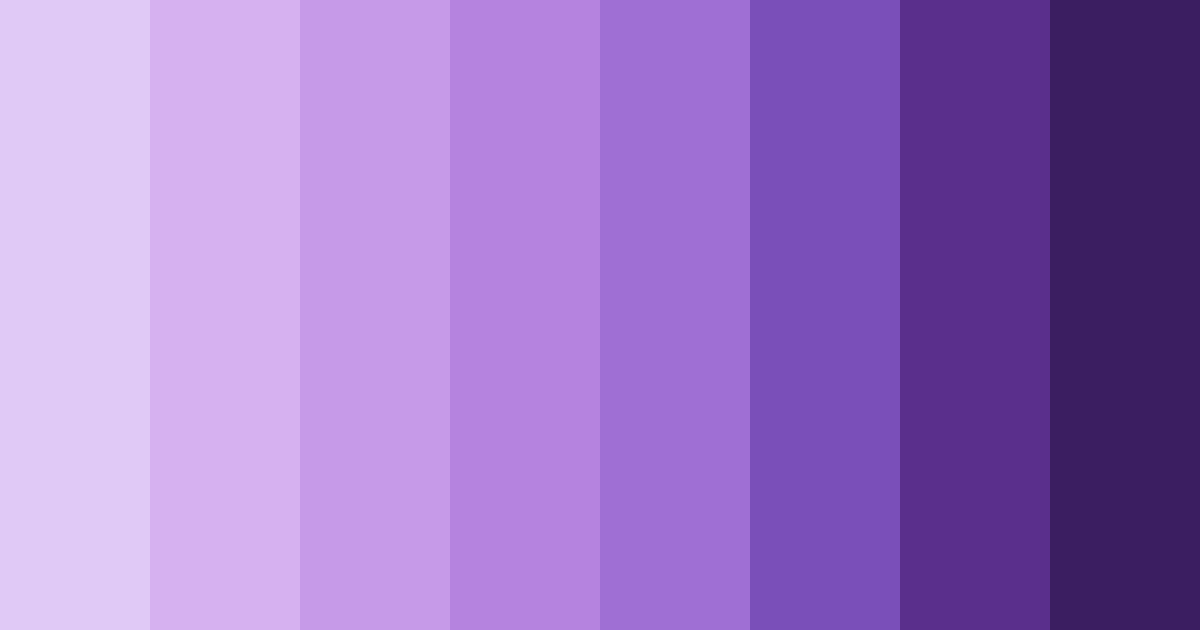 Download shades of purple color palette PNG image (landscape)