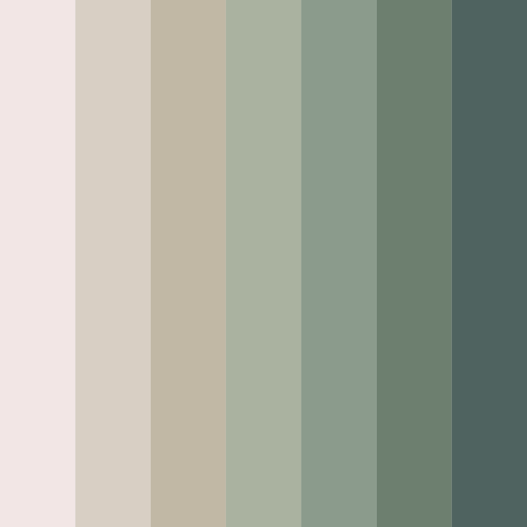 Download muted green color palette PNG image (square)