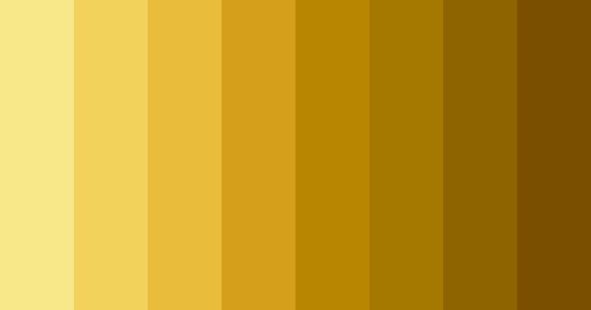 Download golden shades color palette PNG image (landscape)