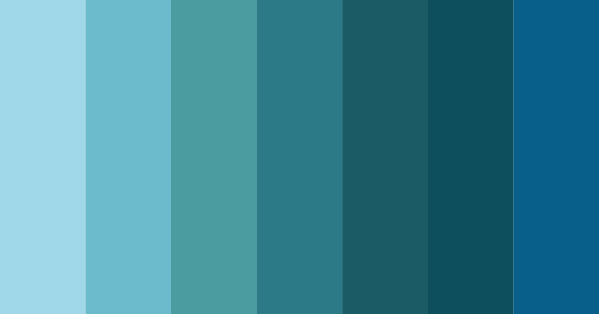 Download deep teal color palette PNG image (landscape)