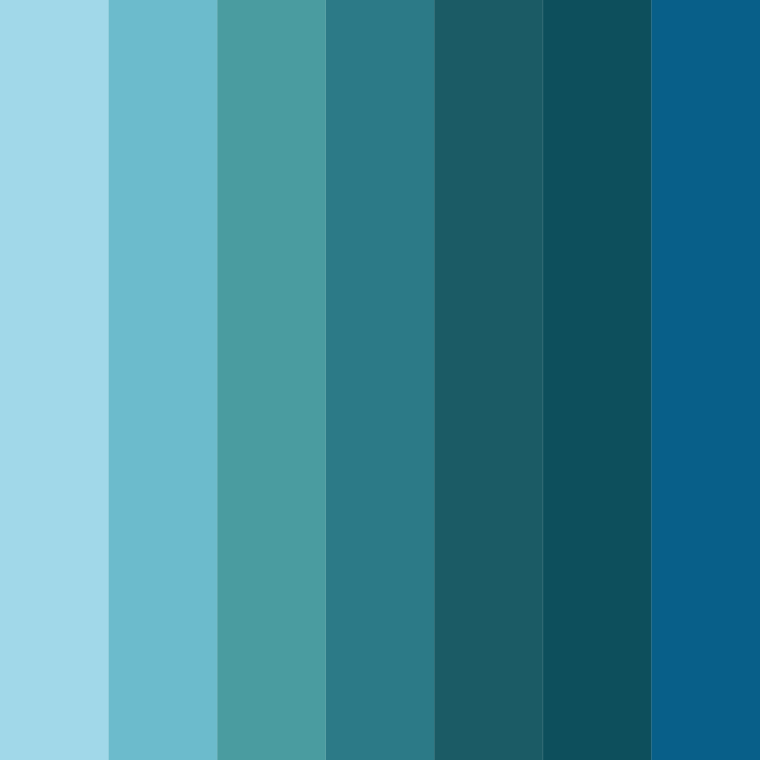 Download deep teal color palette PNG image (square)