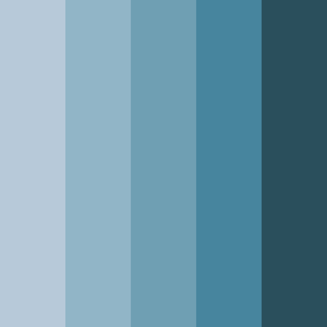 Download shades of blue color palette PNG image (square)