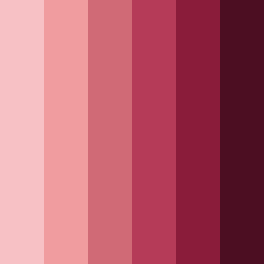 Download shades of red color palette PNG image (square)