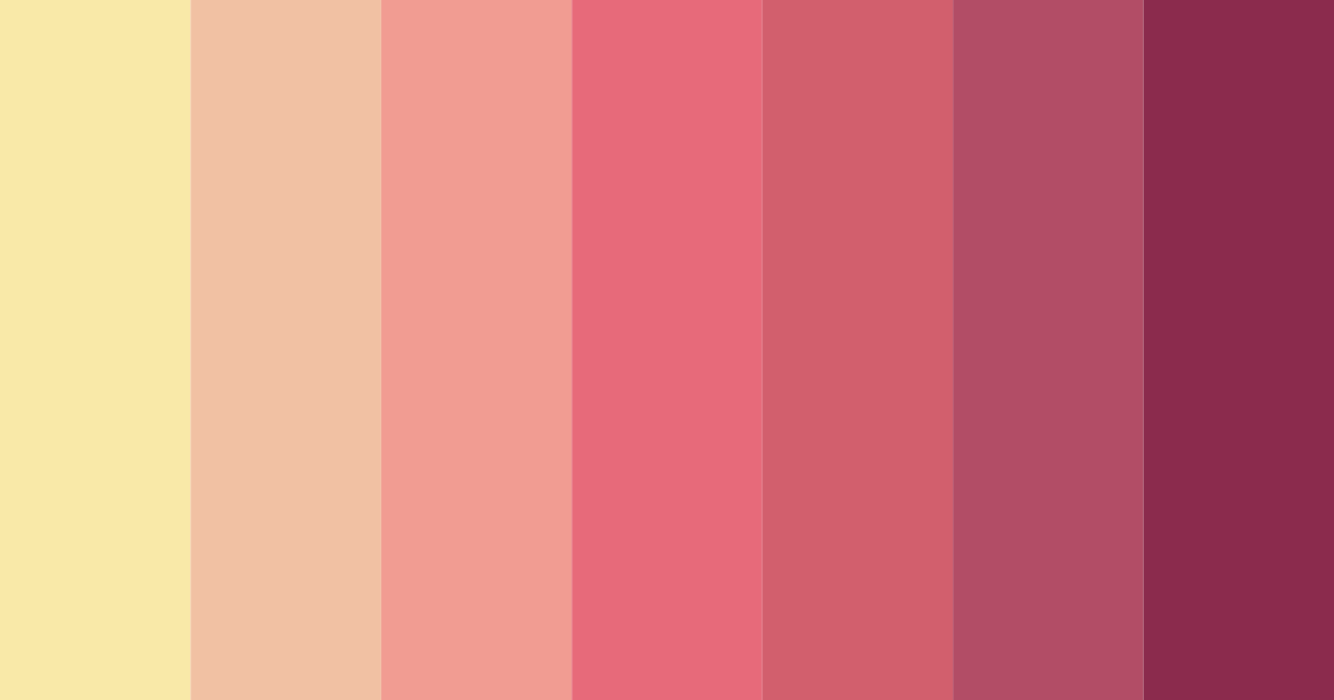 Download shades of pink color palette PNG image (landscape)