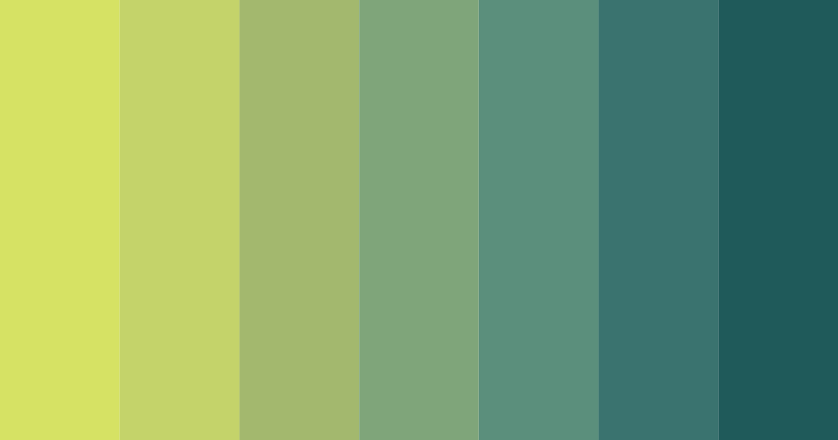 Download shades of green color palette PNG image (landscape)