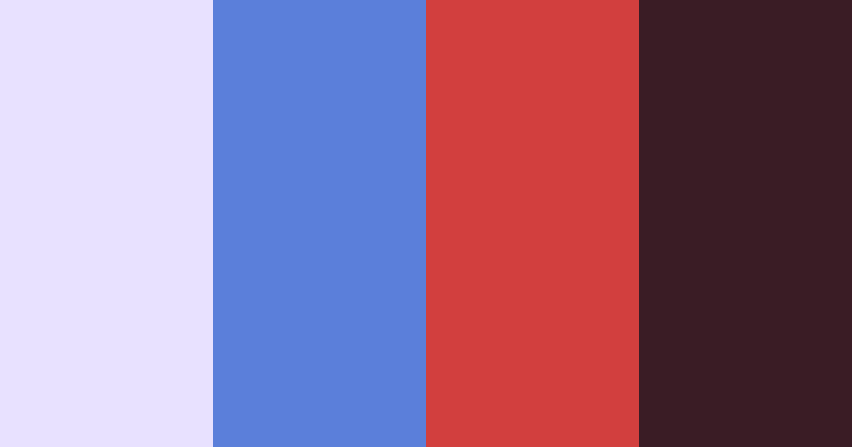 Download klein blue and red harmony color palette PNG image (landscape)