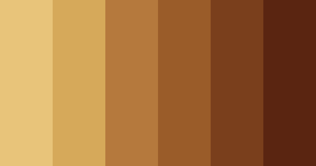 Download shades of brown color palette PNG image (landscape)