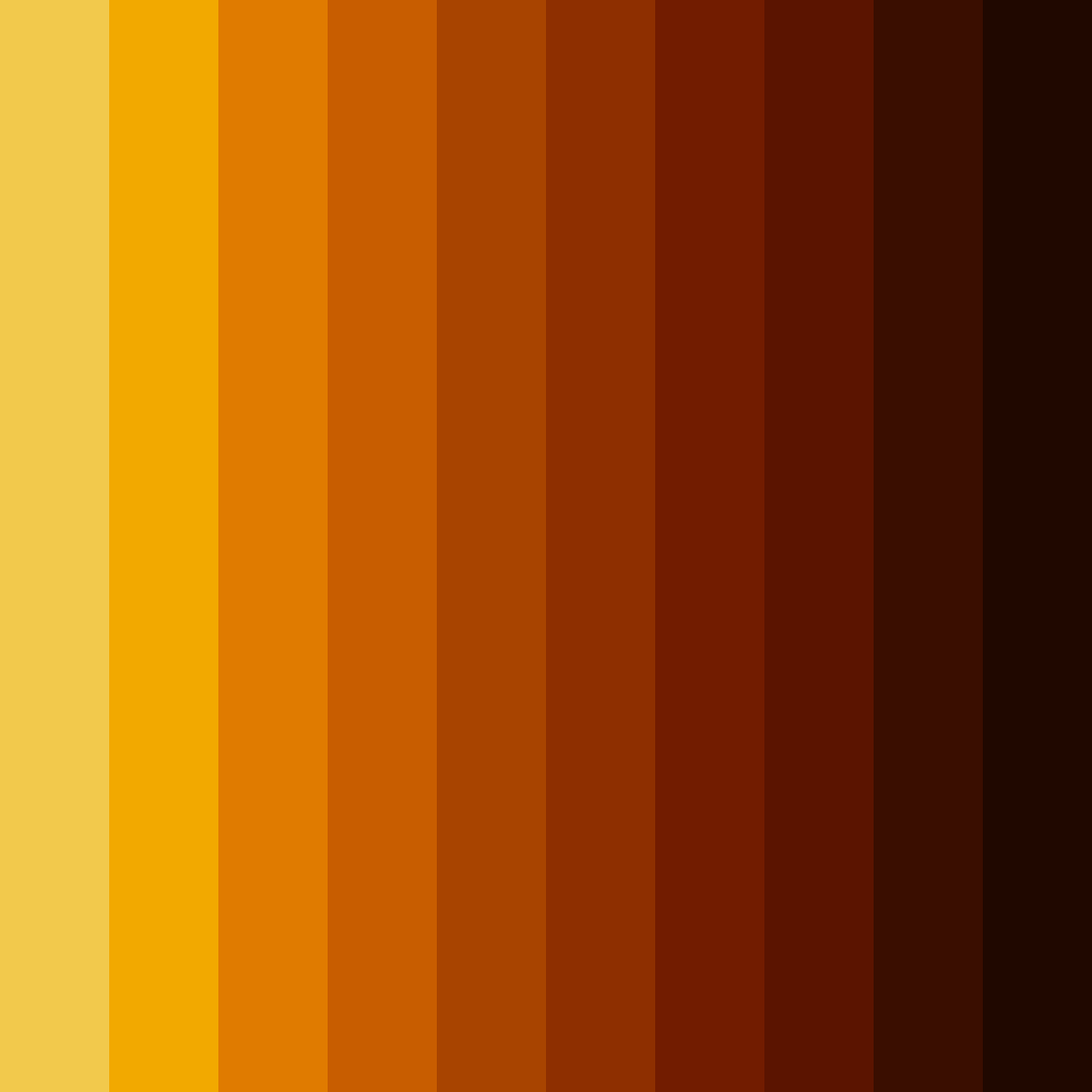 Download shades of yellow color palette PNG image (square)