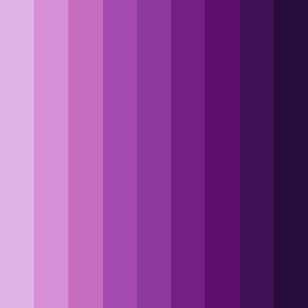 Download shades of purple color palette PNG image (square)