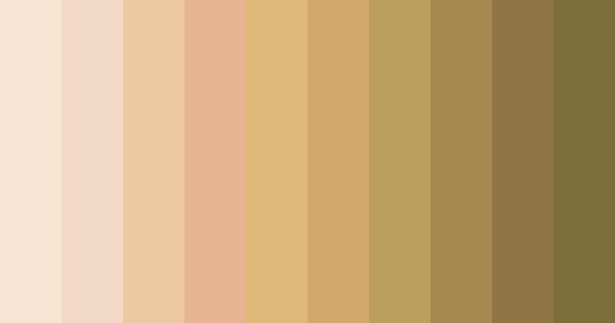 Download creamy beige color palette PNG image (landscape)