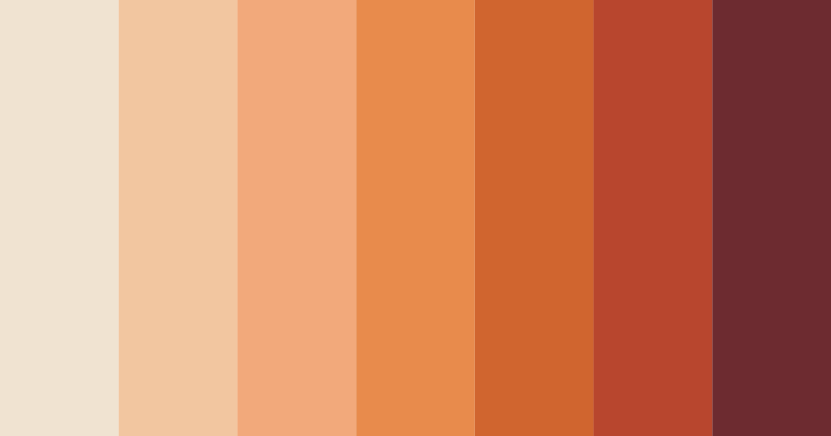 Download terracotta hues color palette PNG image (landscape)