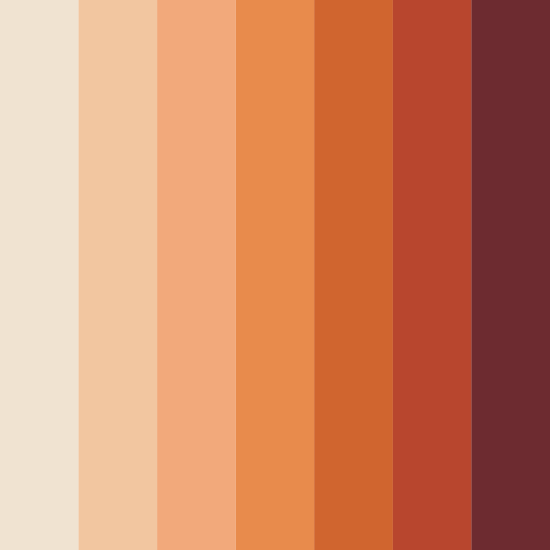 Download terracotta hues color palette PNG image (square)