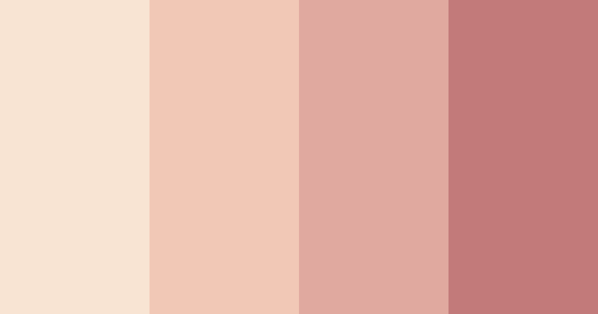 Download peach shades color palette PNG image (landscape)