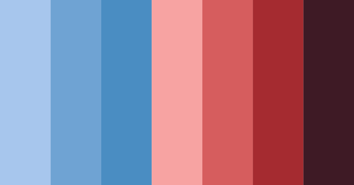 Download red & blue harmony color palette PNG image (landscape)