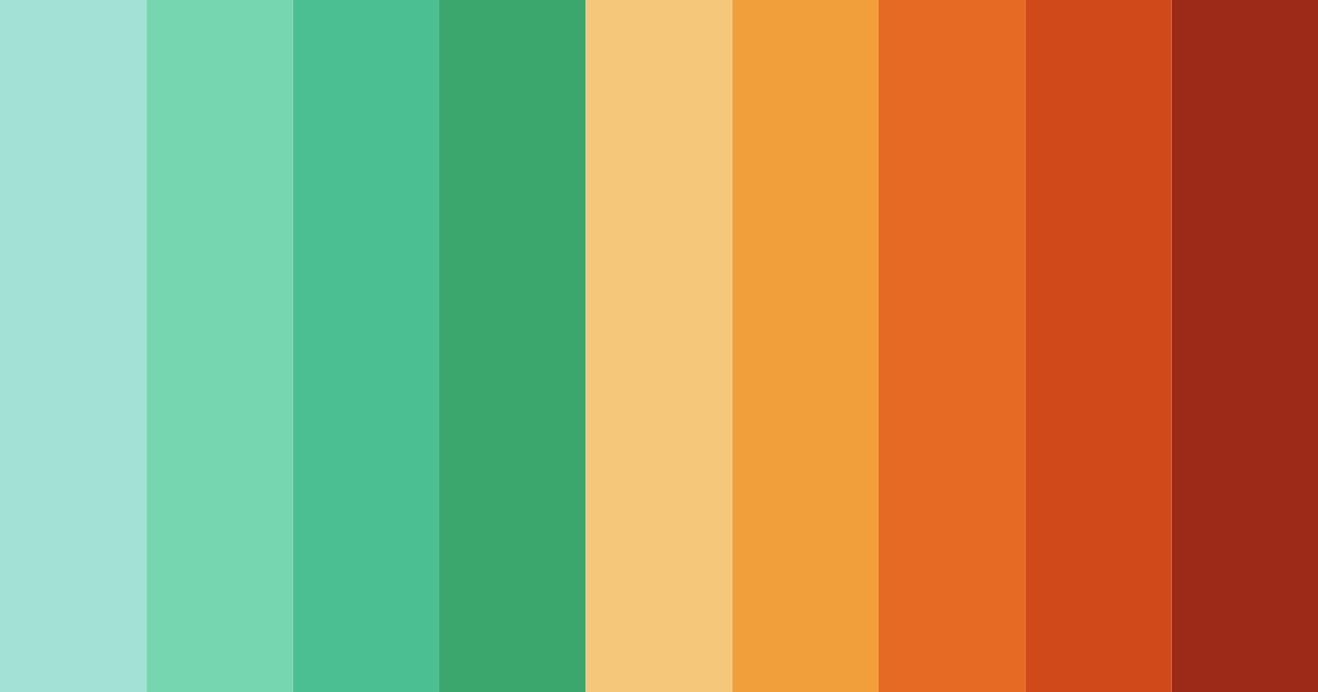 Download tropical oasis color palette PNG image (landscape)