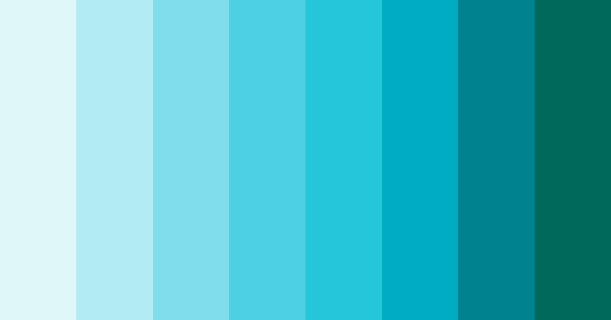 Download tropical lagoon color palette PNG image (landscape)