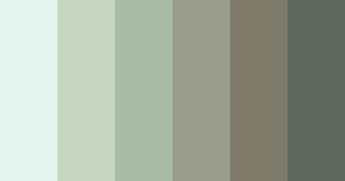 Download shades of green color palette PNG image (landscape)