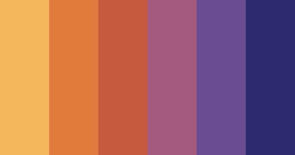 Download sunset symphony color palette PNG image (landscape)