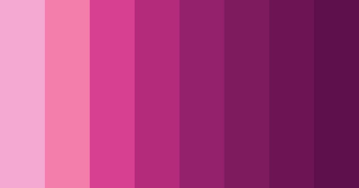 Download hot pink shades color palette PNG image (landscape)