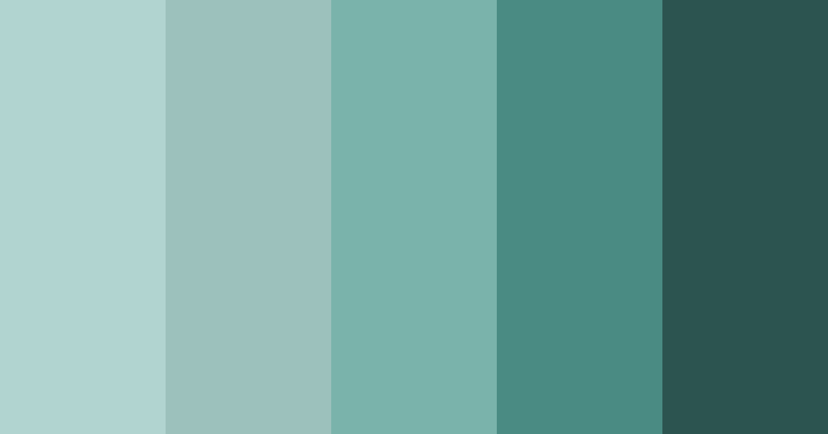 Download teal dream color palette PNG image (landscape)