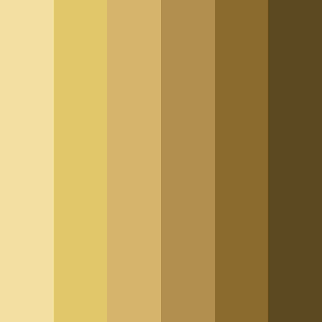 Download golden shades color palette PNG image (square)