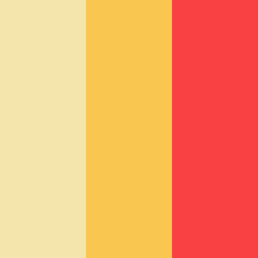 Download yellow sunset color palette PNG image (square)