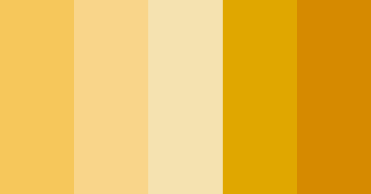 Download golden shades color palette PNG image (landscape)