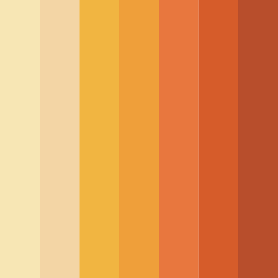 Download warm orange color palette PNG image (square)