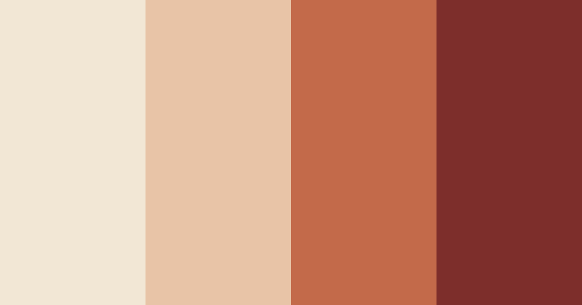 Download warm terracotta color palette PNG image (landscape)