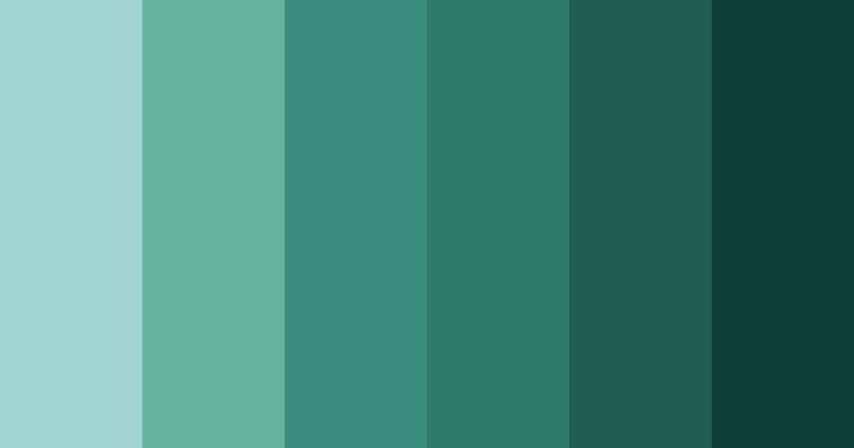 Download blue green shades color palette PNG image (landscape)