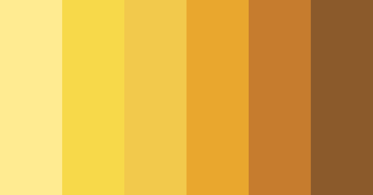 Download golden shades color palette PNG image (landscape)