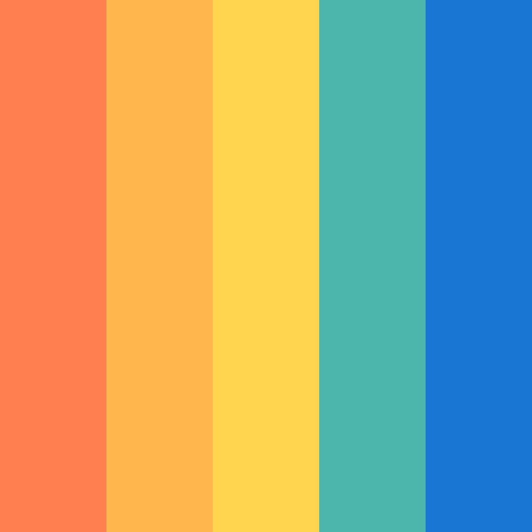 Download tropical transition color palette PNG image (square)